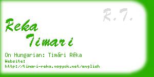 reka timari business card