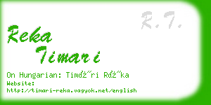 reka timari business card
